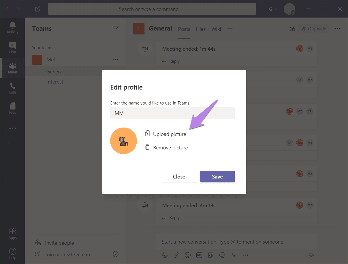 Change profile picture and team picture in microsoft teams 2