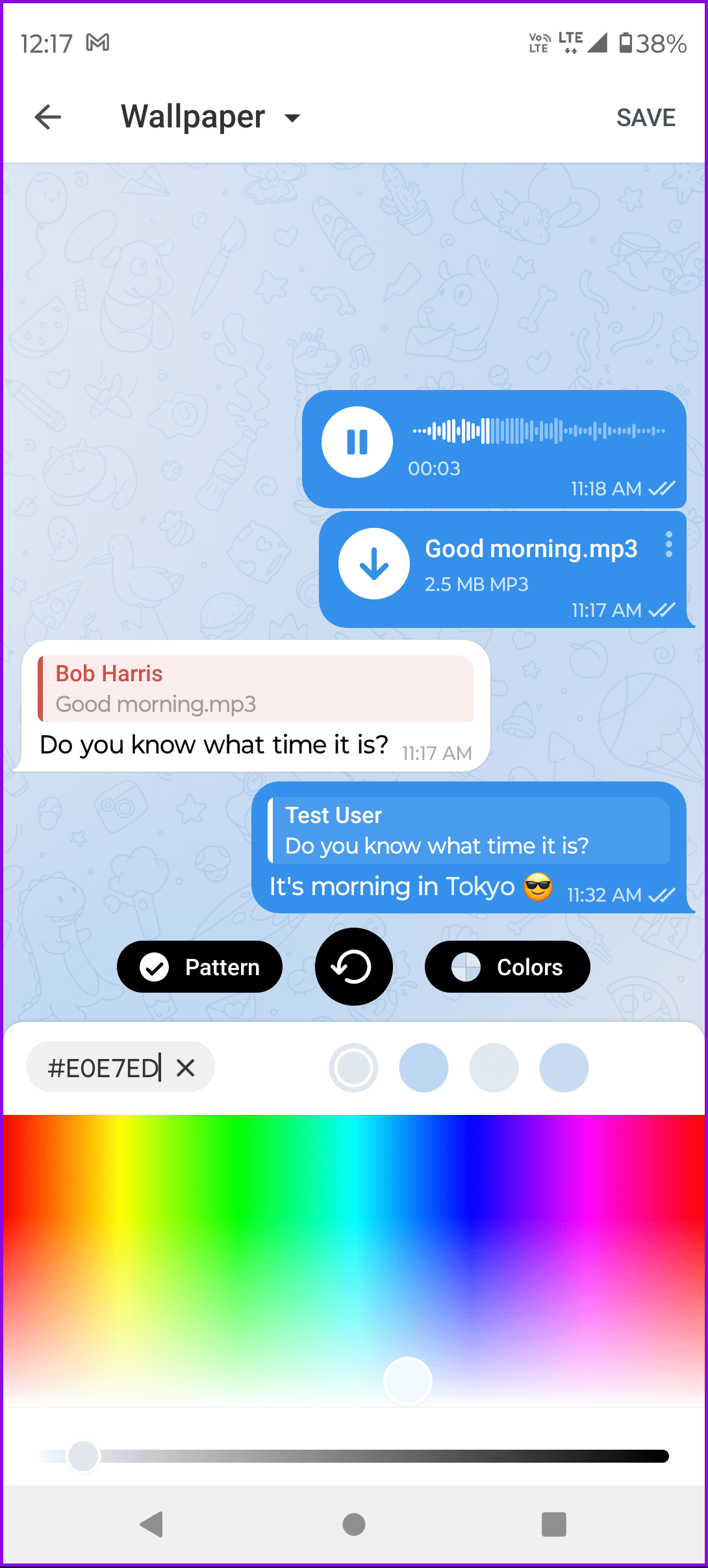 change theme color telegram android