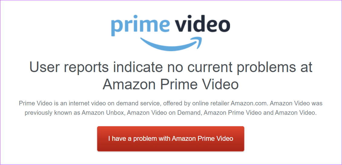 check if prime video is down