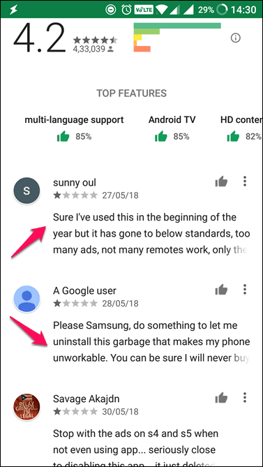 Check Reviews On Play Store
