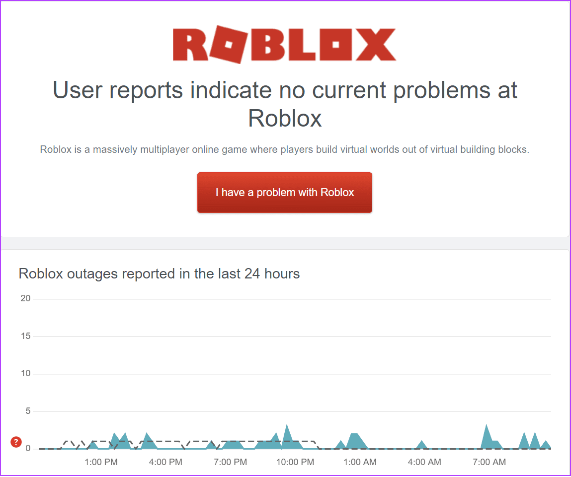 roblox'un kapalı olup olmadığını kontrol edin