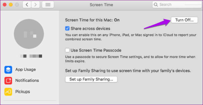 Check Screen Time Different Devices Mac Screen Time Options Turn On