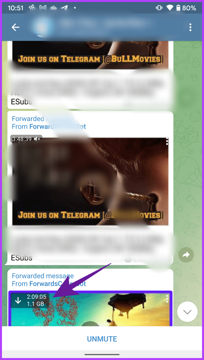 Check video file size telegram videos not playing on android