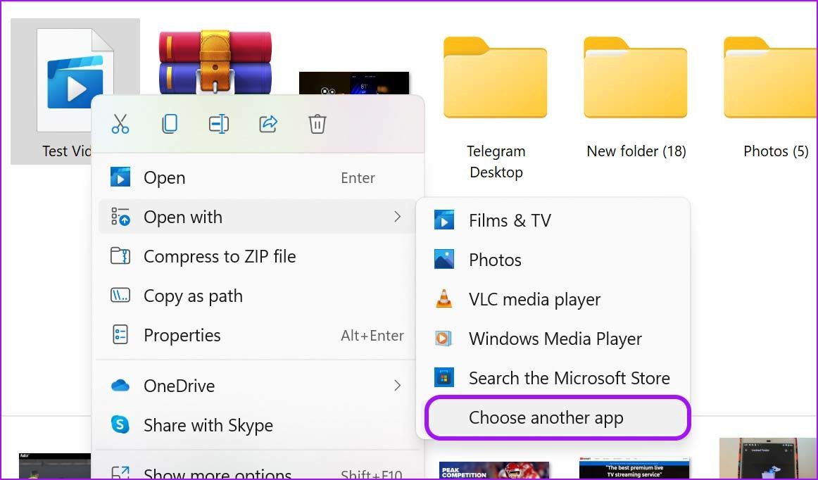 Choose another app fix telegram videos not playing on pc