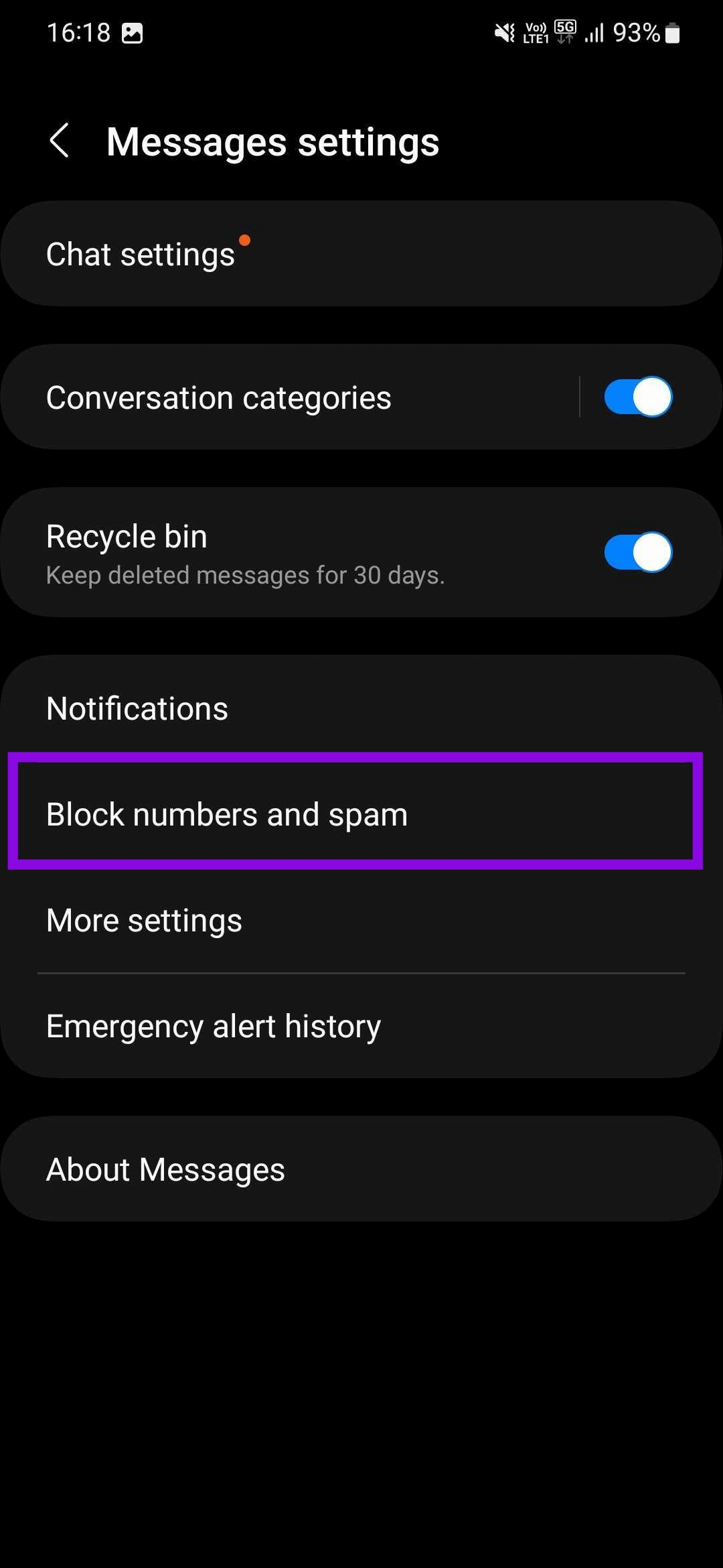 choose block numbers and spam