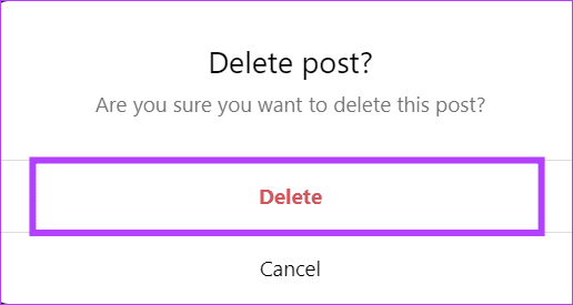 choose delete to confirm 2