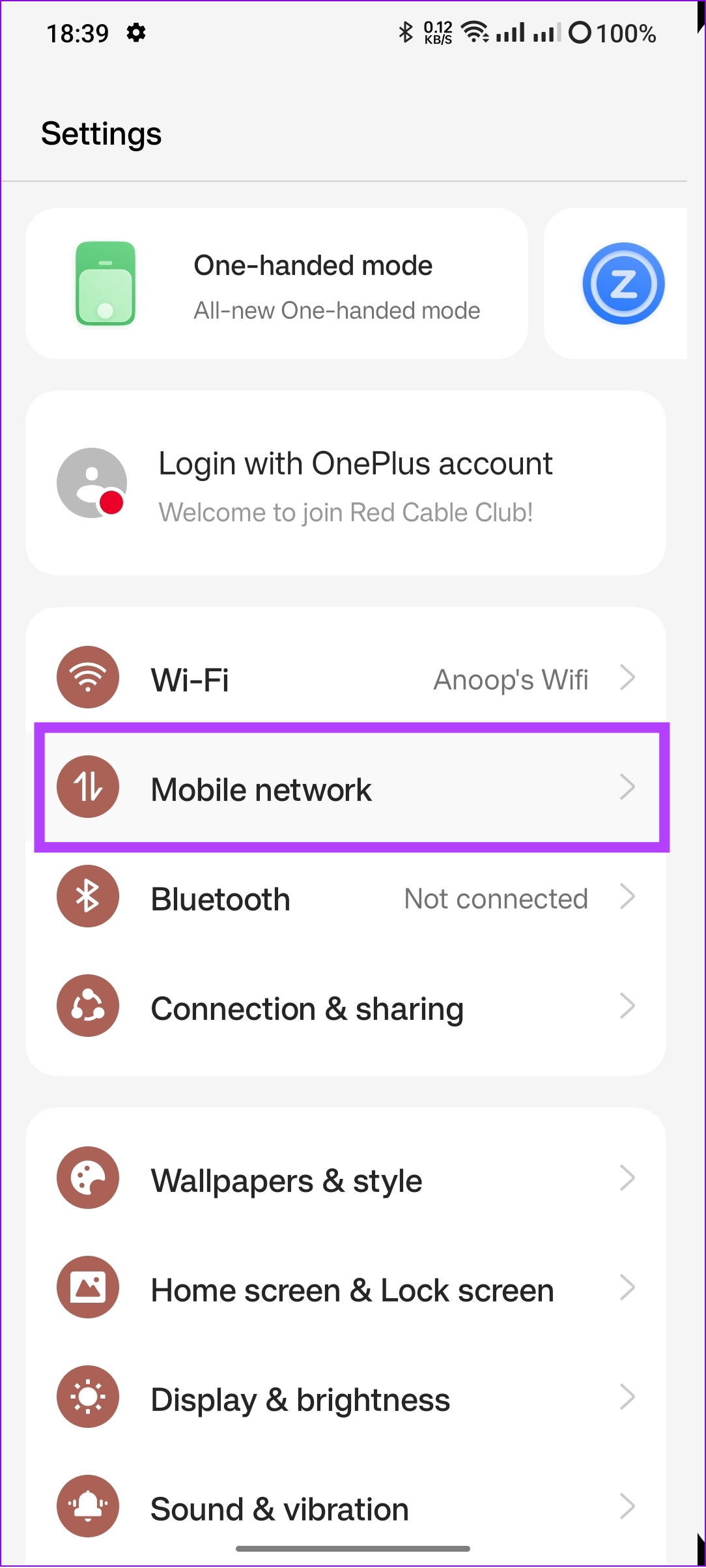 choose mobile network