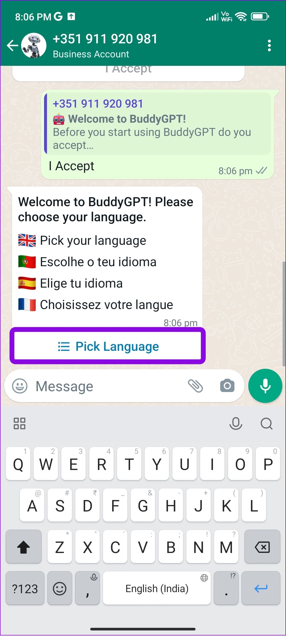 choose pick language