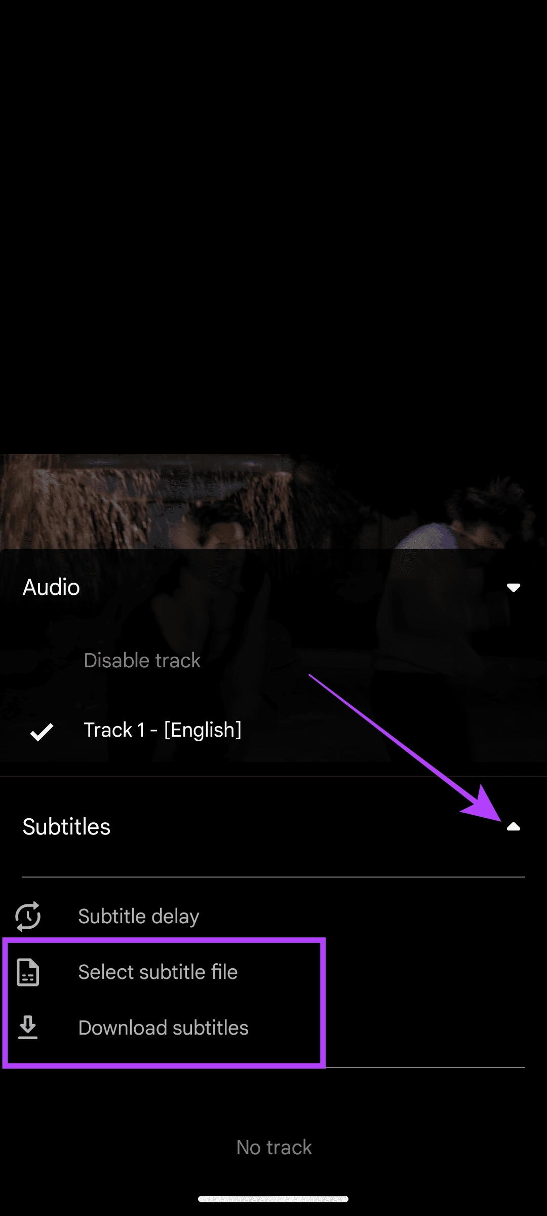 choose select subtitle or download subtitle