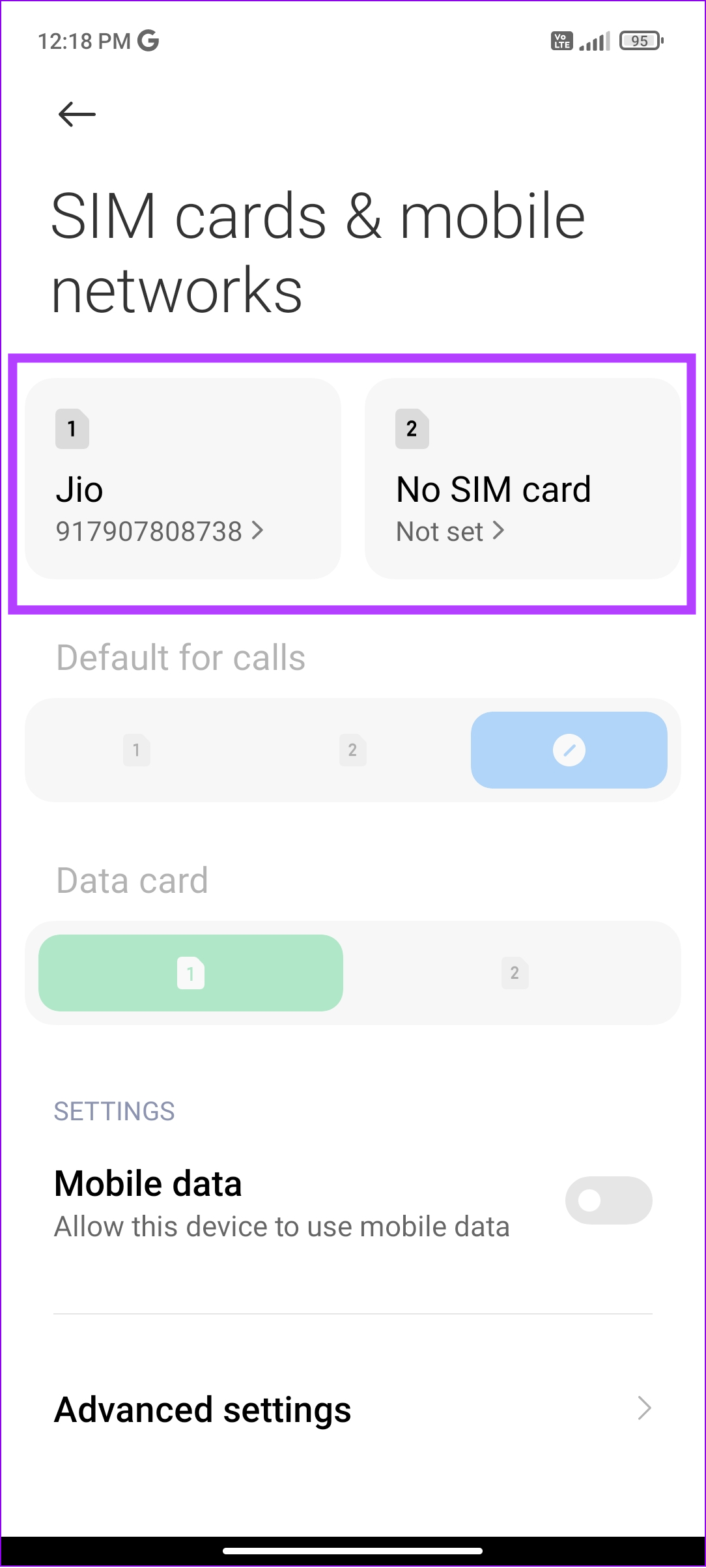 choose the SIM you want to disable Wi-Fi calling