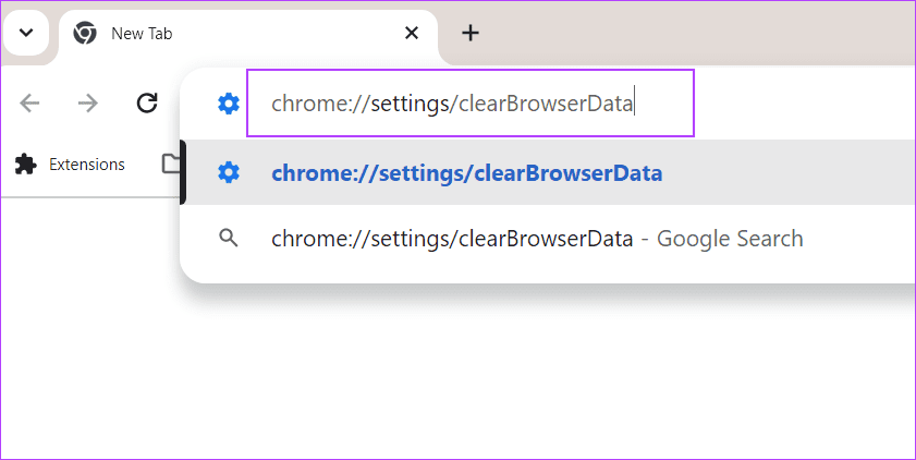 clear browser data
