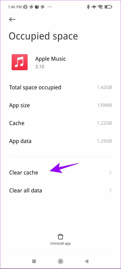 Clear the cache