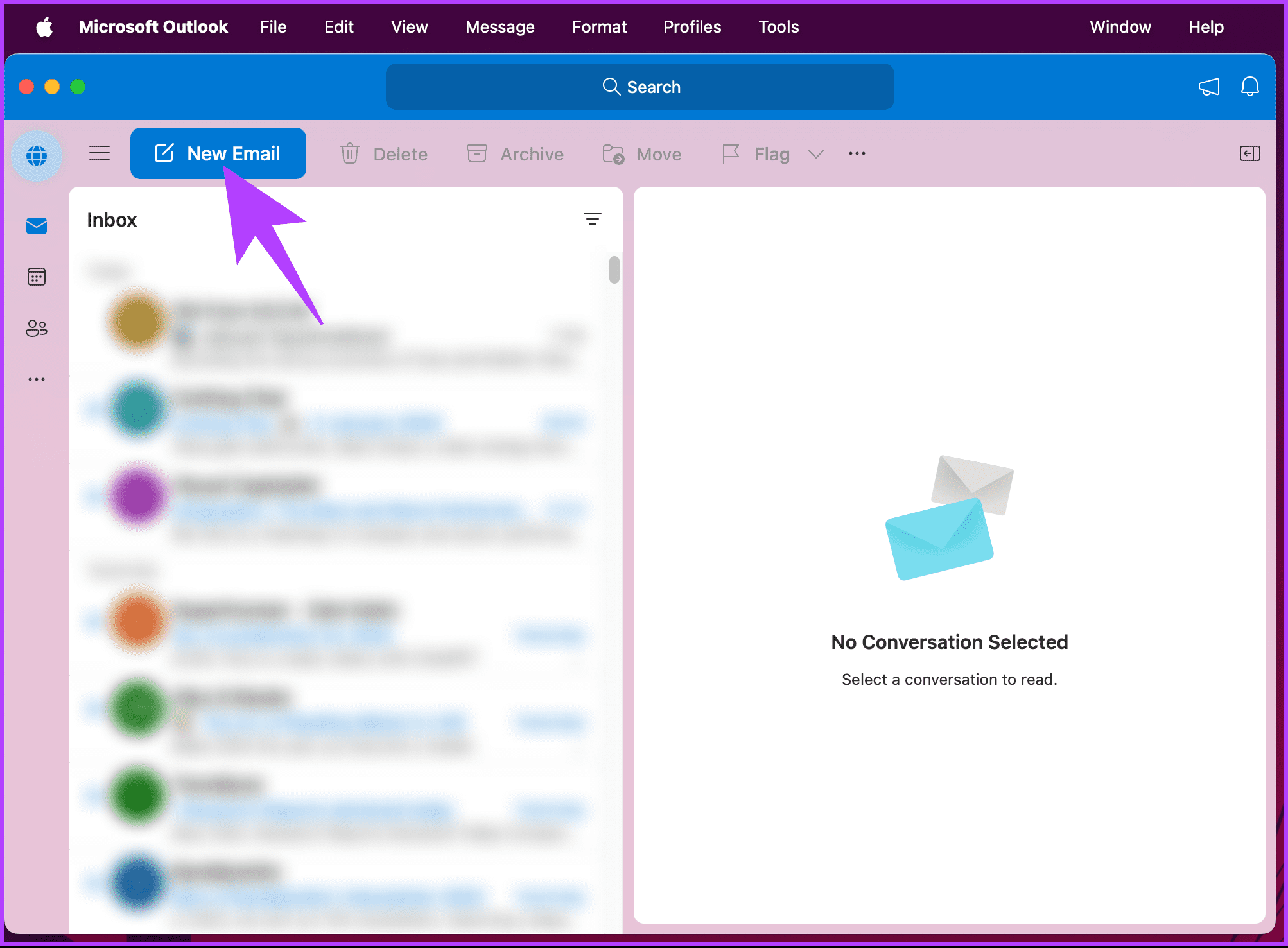 click on the New email button