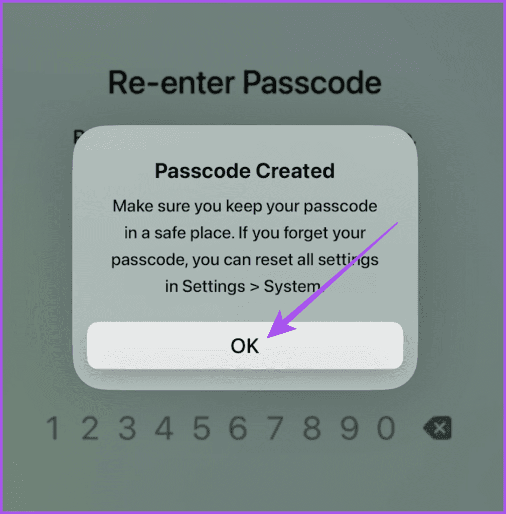 confirm passcode for apple tv parental controls