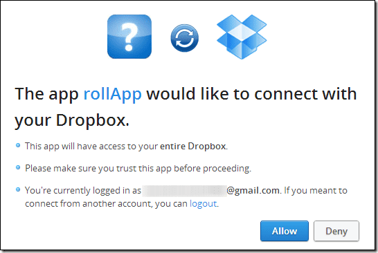 Connect Dropbox1
