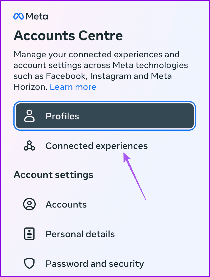 connected experiences instagram desktop