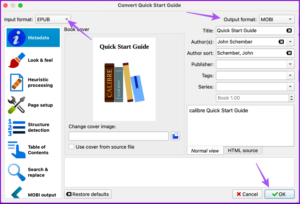 convert ebook to epub on calibre