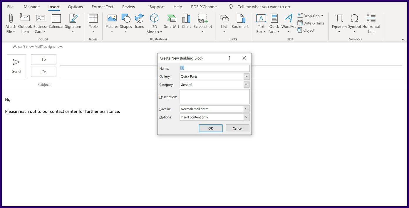 Create email template in microsoft outlook step 11