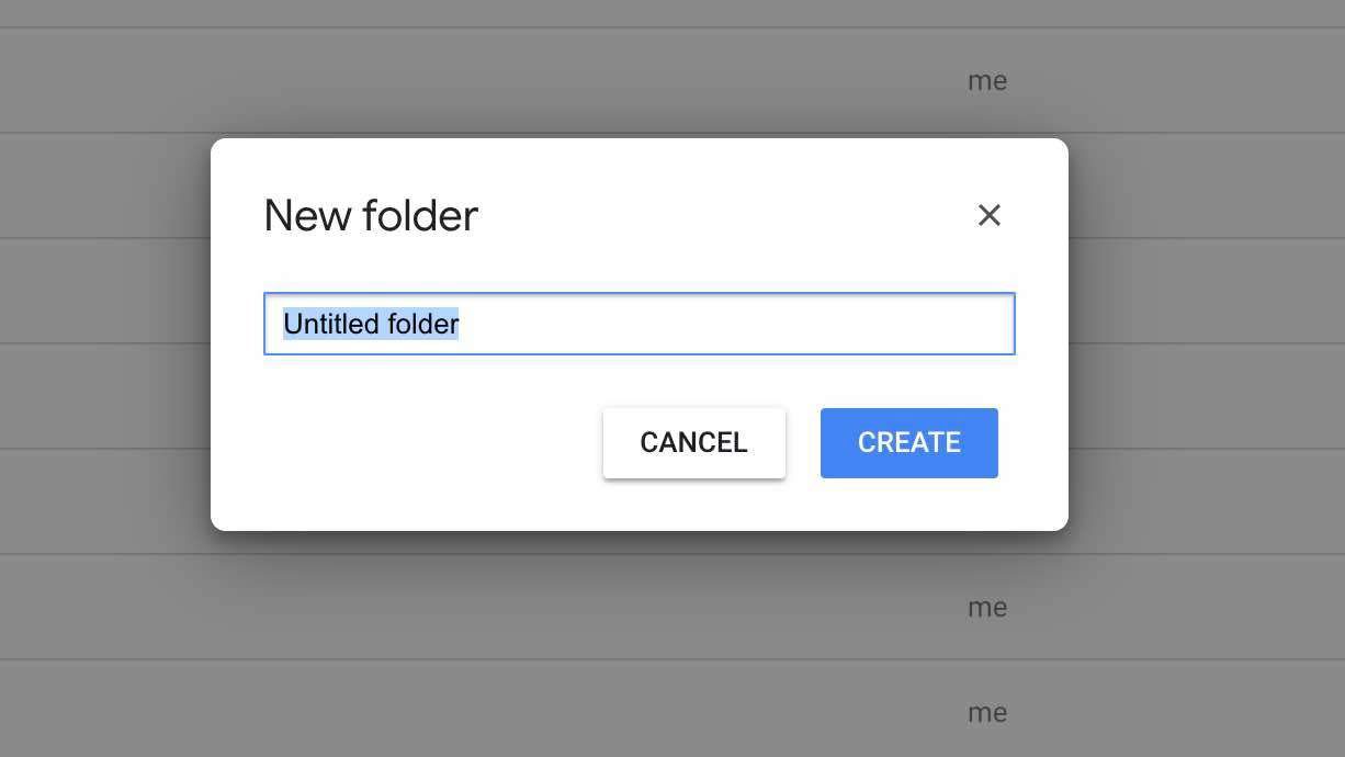 Create folder on web