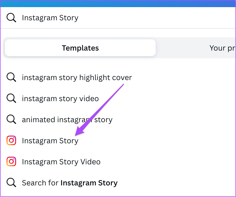 create instagram story template in canva website