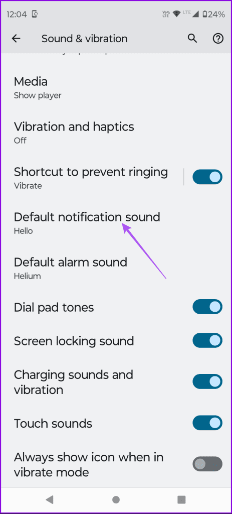 default notification sound android