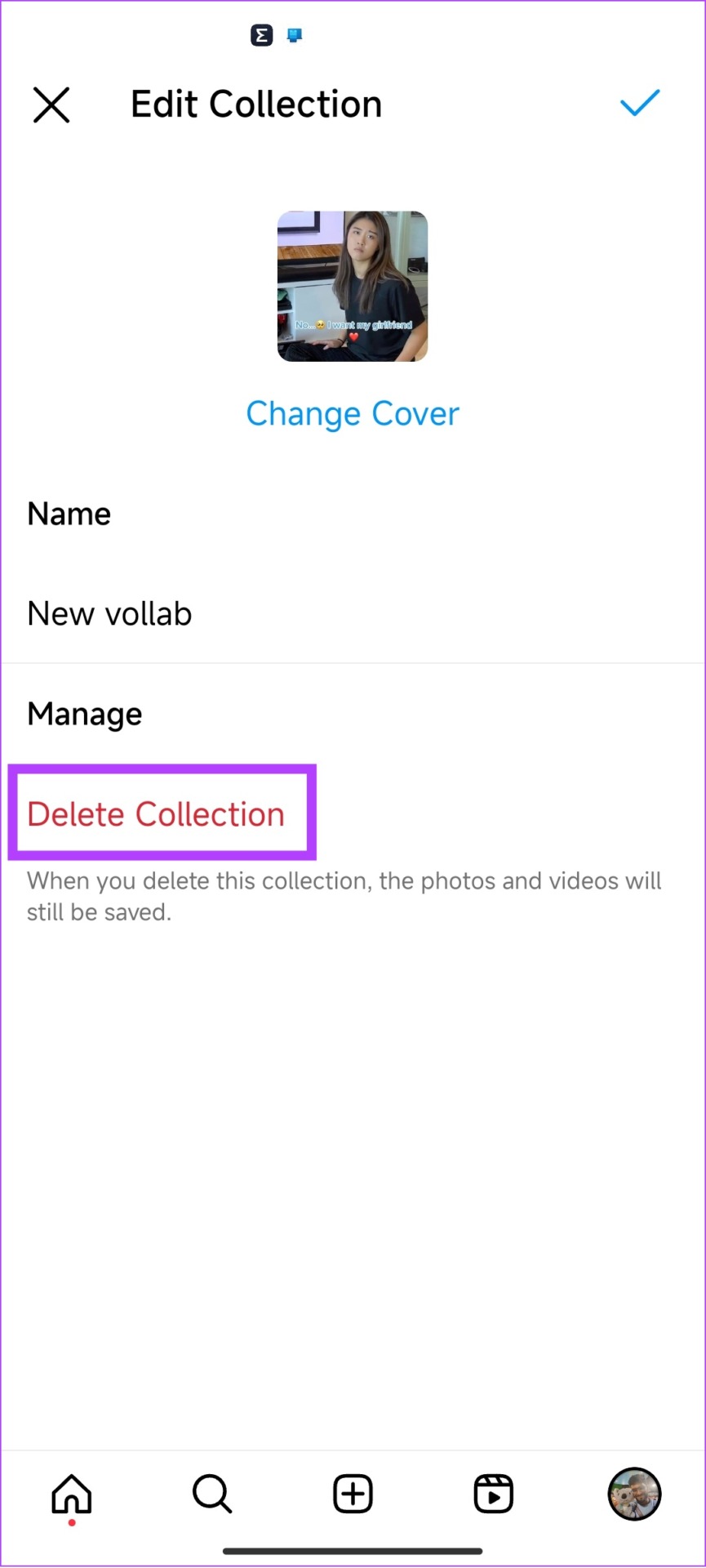 delete collection