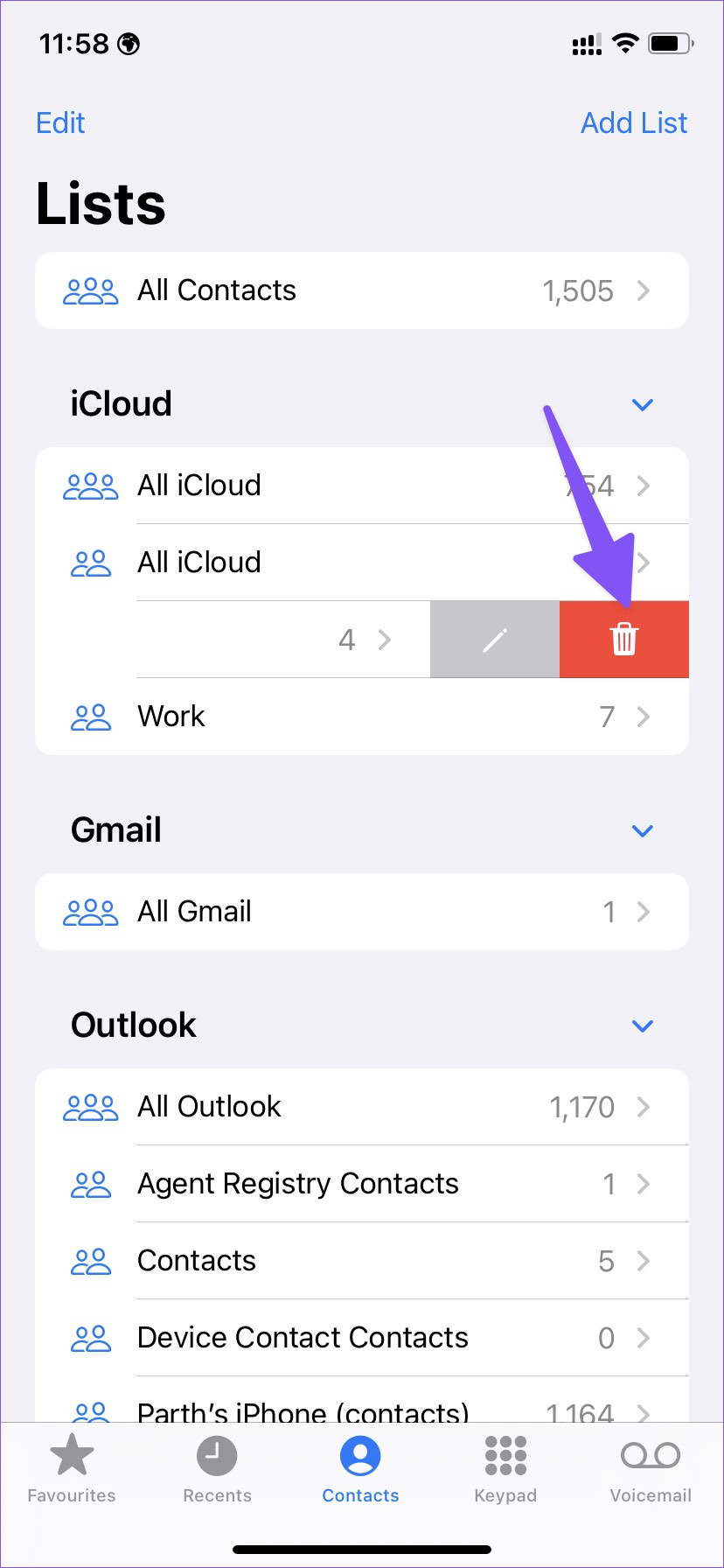How to Create or Remove a Contacts List on iPhone - 40
