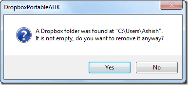 Delete Default Dropbox Folder