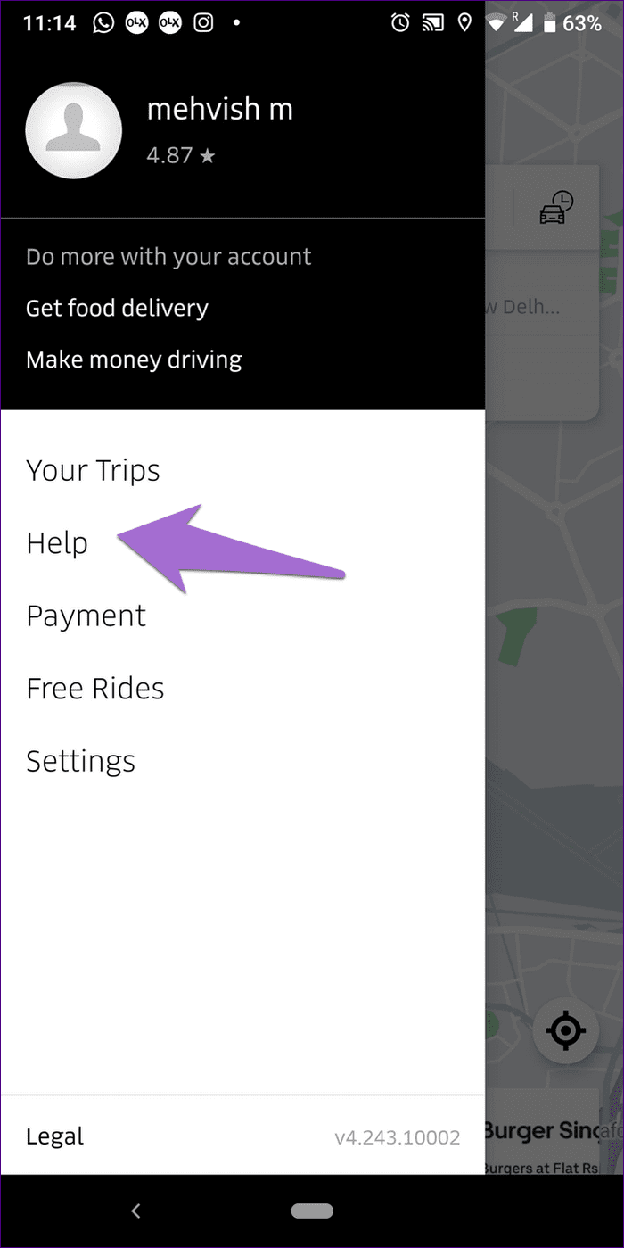 Delete Saved Place Uber 2