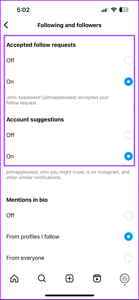 disable follow requests instagram