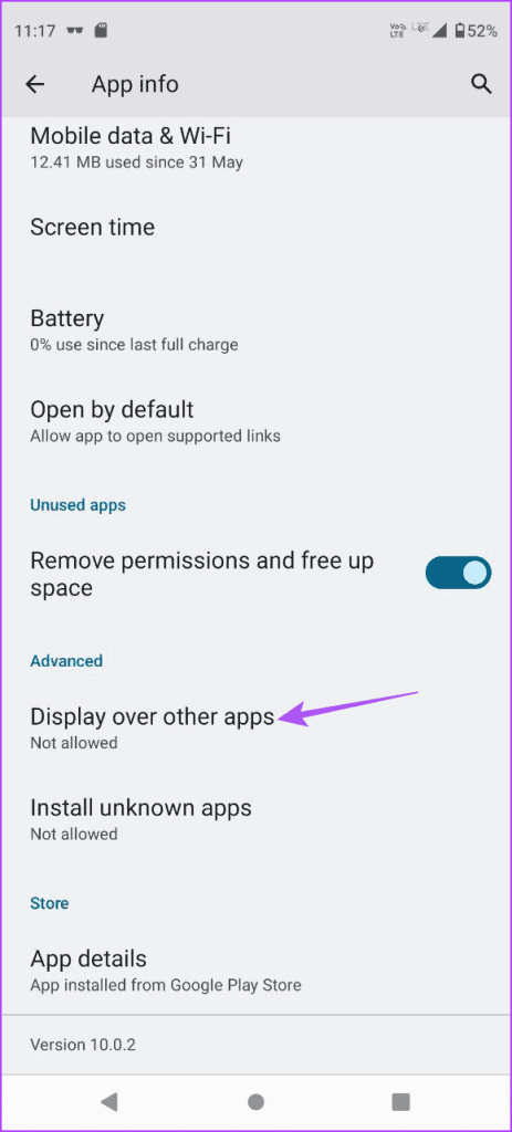 display over other apps telegram android