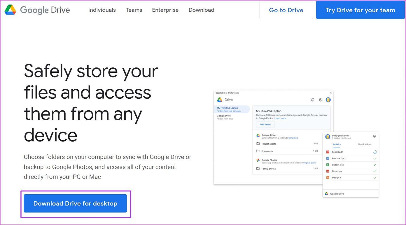 download google drive for desktop windows