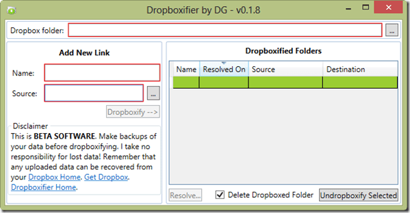 Dropboxifier Program