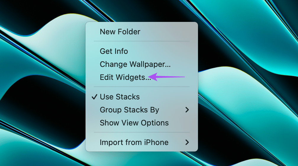 edit widgets mac desktop