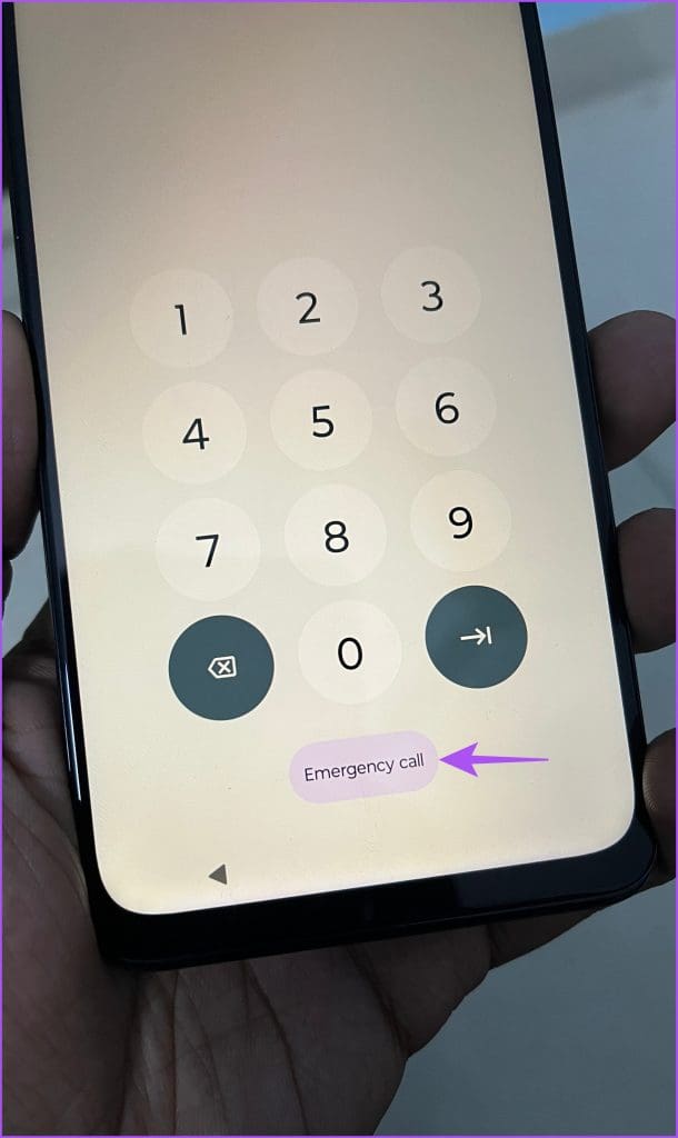 emergency call lock screen android