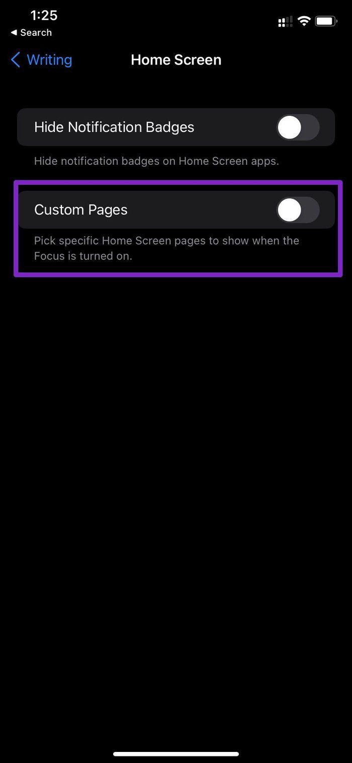 Enable custom pages