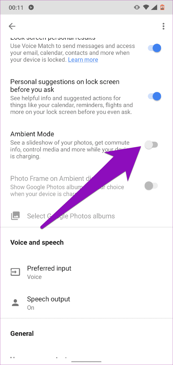 Enable google assistant ambient mode 06
