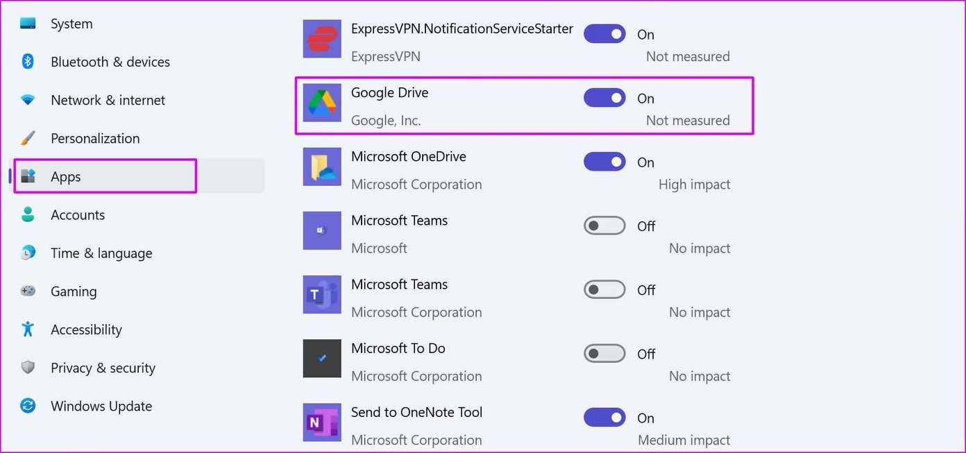 Enable google drive at startup