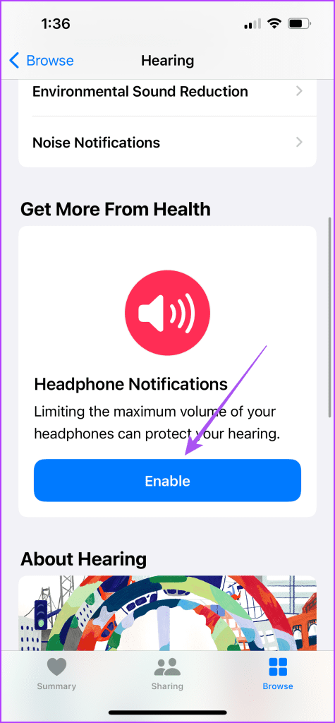 enable headphone notifications iphone