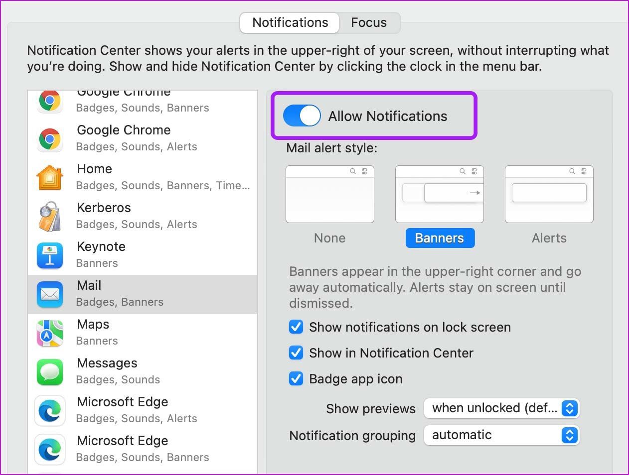 Enable mail notifications mail notifications not working on mac