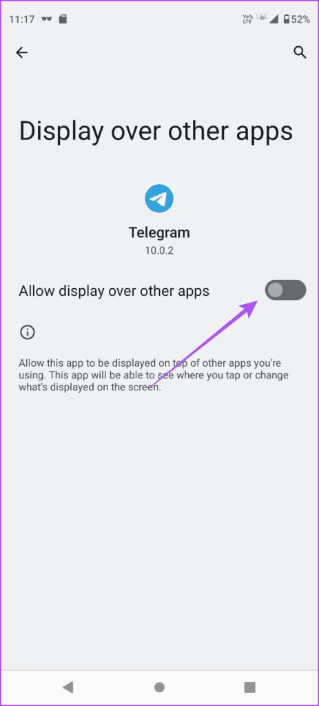 enable picture in picture telegram android