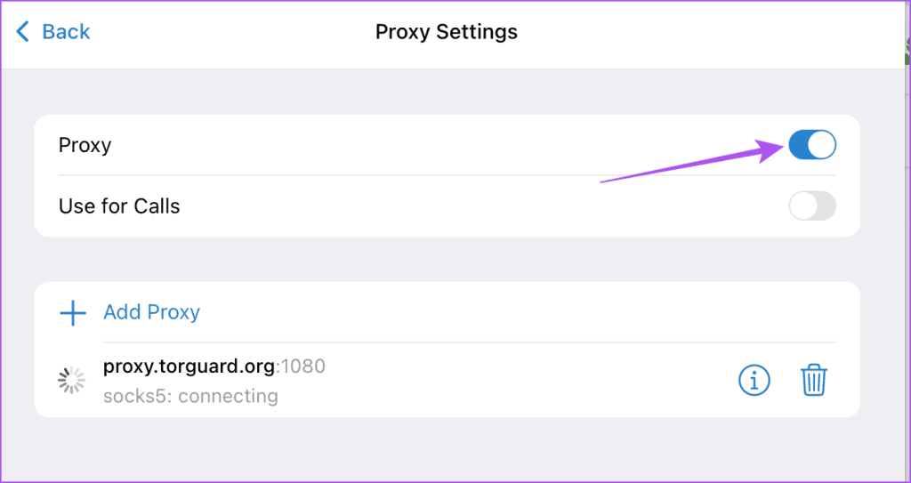 enable proxy for telegram on desktop
