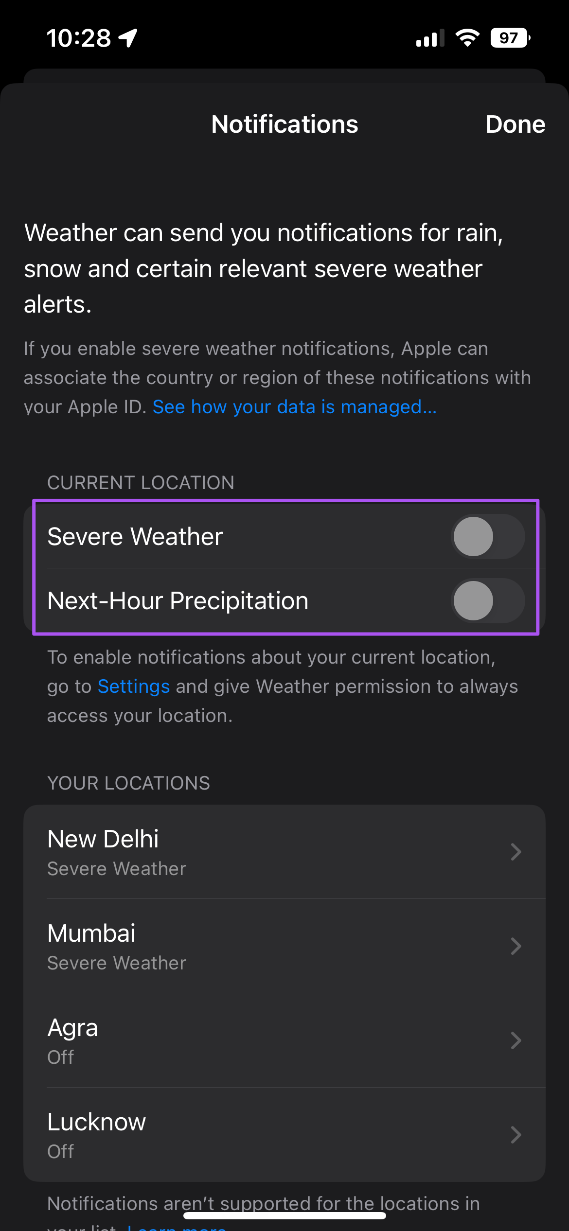 How to Enable Severe Weather Alerts on iPhone and Android - 75