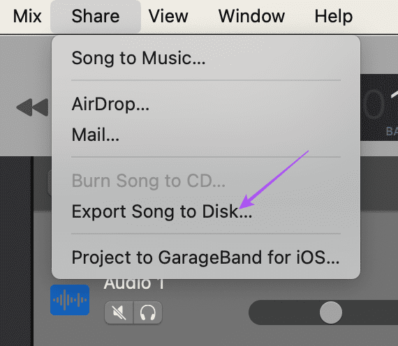export song to disk garageband mac