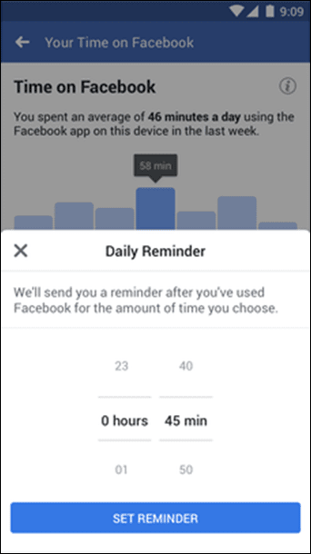Facebook Time Limit