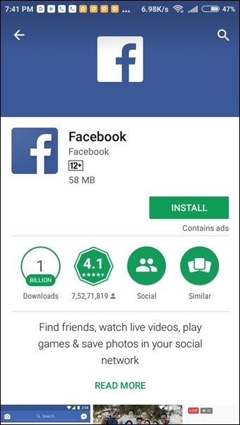 Facebook Vs Facebook Lite App 2
