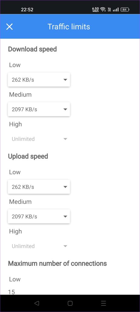 fdm speed settings android