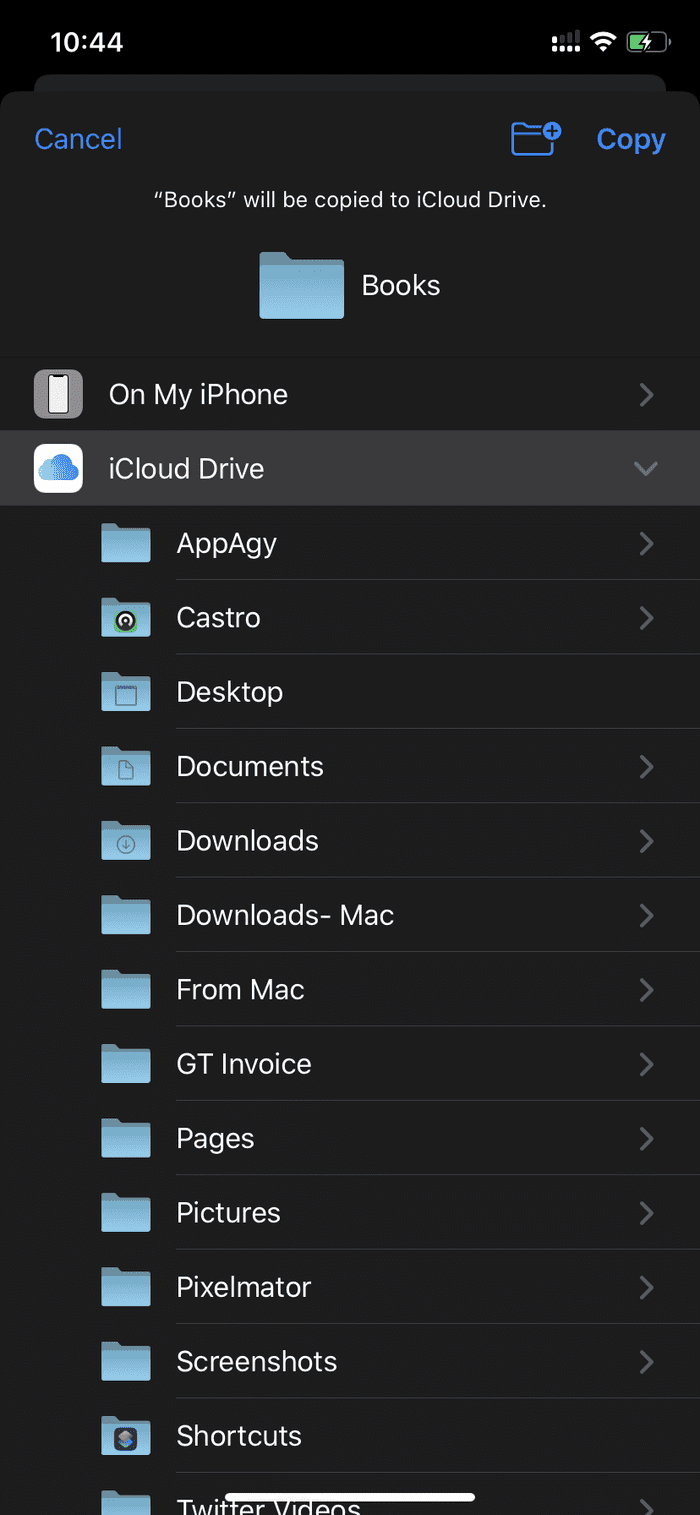 Files move to icloud