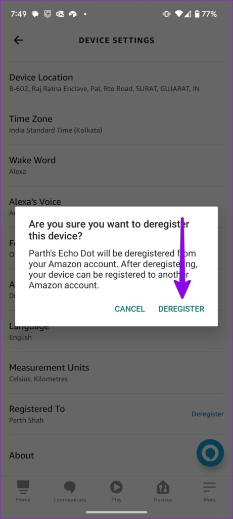 deregister amazon account