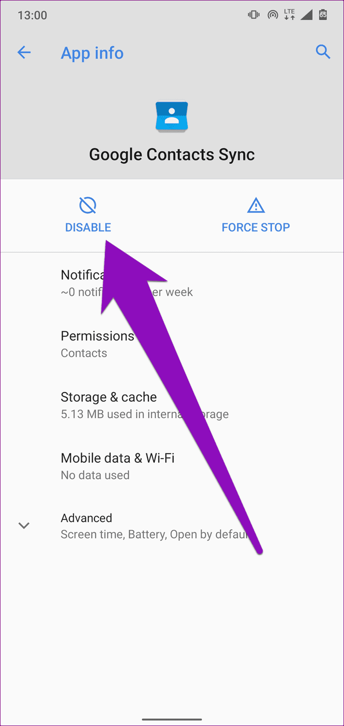 Fix android not backing up contacts 22